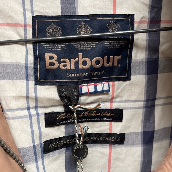 Barbour NWT Kirkwall Waterproof Rain Jacket Removable Hood Camel Tan Women’s 20 - Picture 7 of 12
